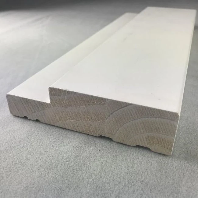 Waterproof White Gesso Coated Wood Door Frames For Doors
